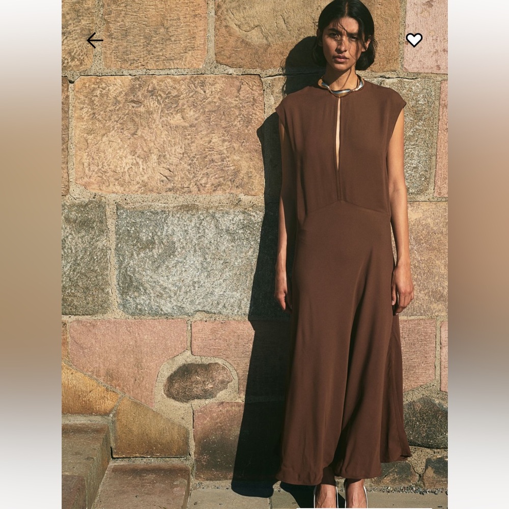 H&M Edition brown gorgeous dress perfect for the autumn 🍂